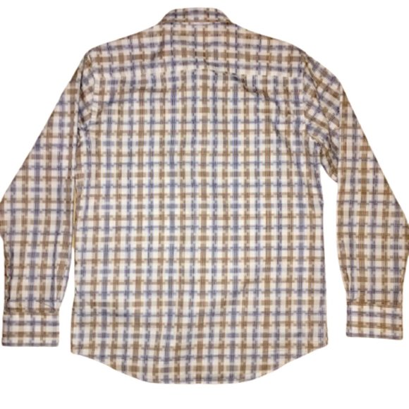 Bugatchi Uomo Shirt Shaped Fit Pattern Geo Print Medium - Picture 4 of 7